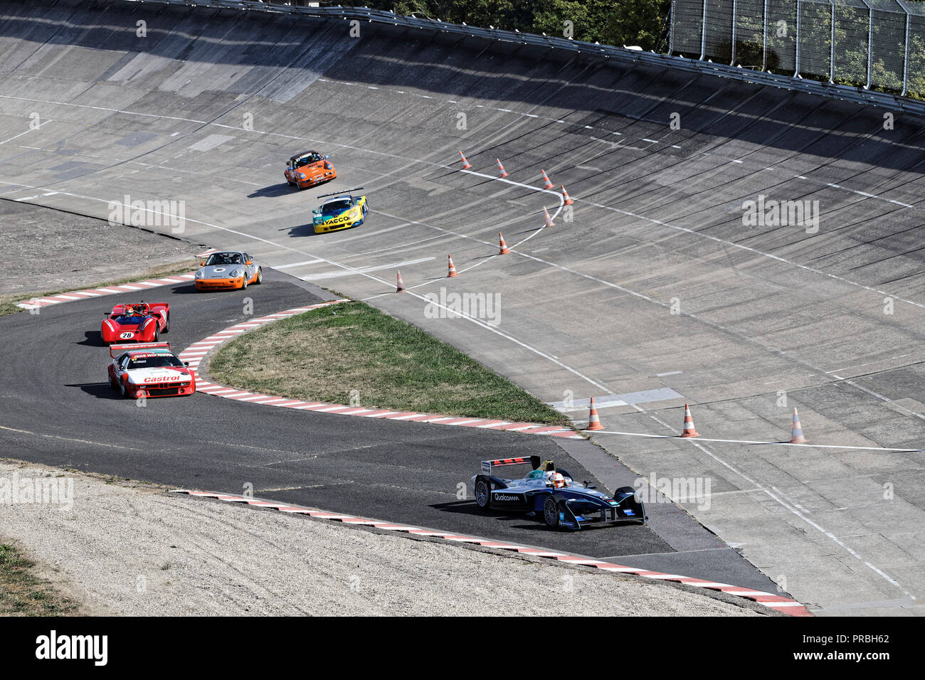 Linas-Montlhéry, Francia. 29Sep, 2018. La quarta edizione delle Grandes Heures Automobiles sul mitico circuito di Linas-Montlhéry. Foto Stock