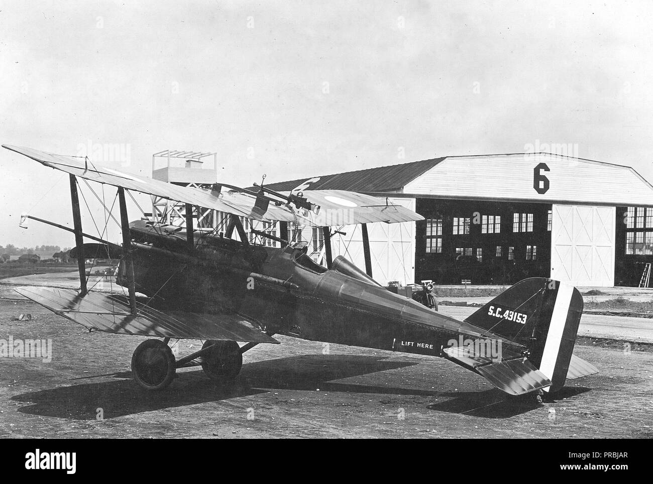 Tre quarti posteriore di American E.S. - 5-aereo. Comitato di Informazione al pubblico. Wilbur Wright campo di aviazione 1916- 1922 Foto Stock
