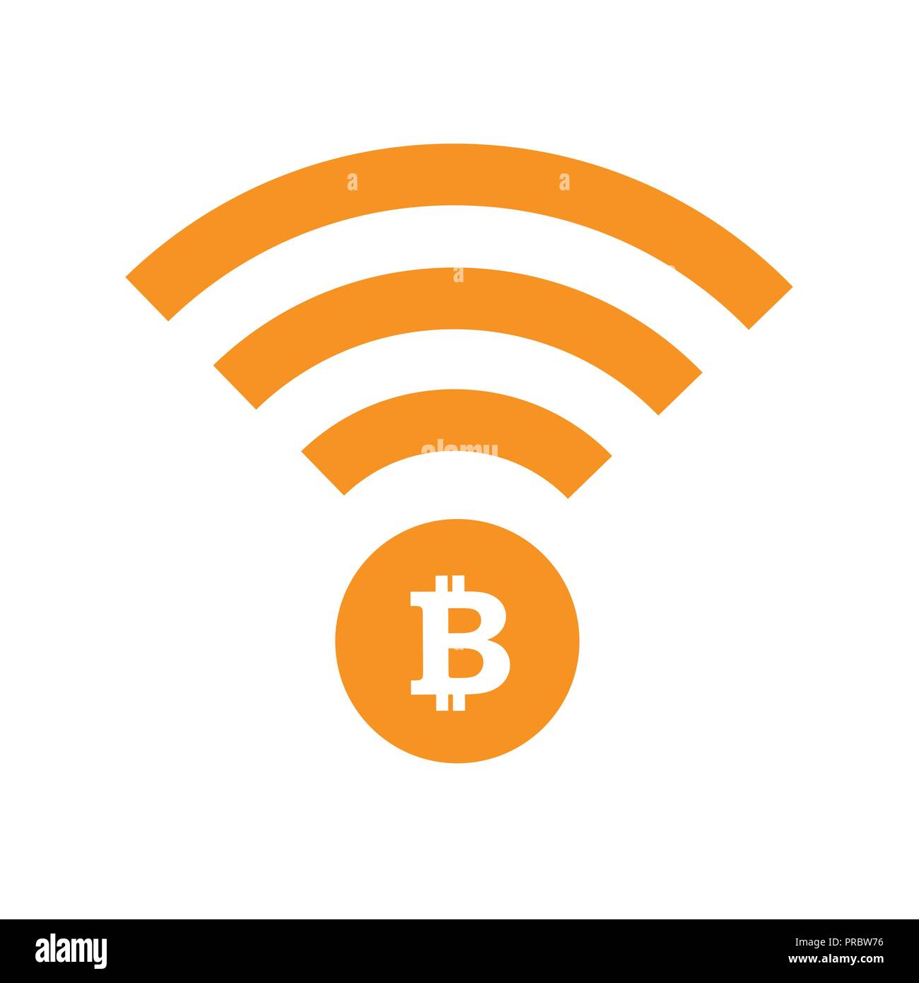 Bitcoin cryptocurrency simbolo online isolato su uno sfondo bianco illustrazione vettoriale EPS10 Illustrazione Vettoriale