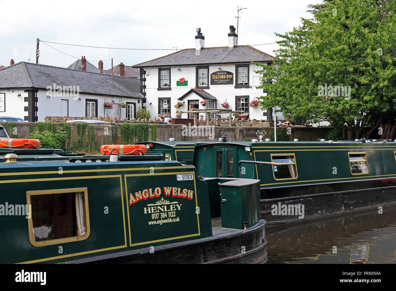 Telford Inn e Trevor bacino, Llangollen Foto Stock