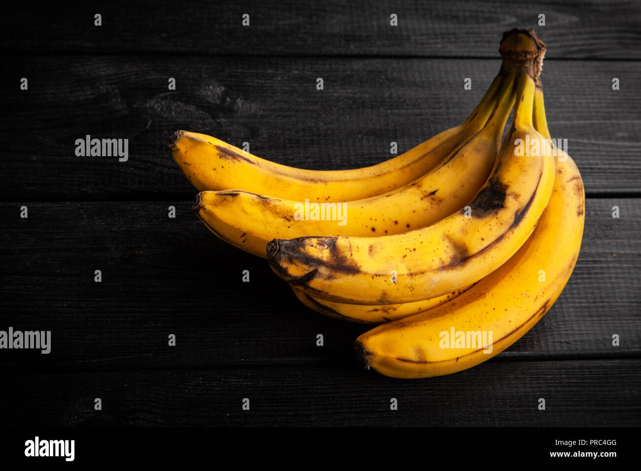 Surmature spotted banane Foto Stock