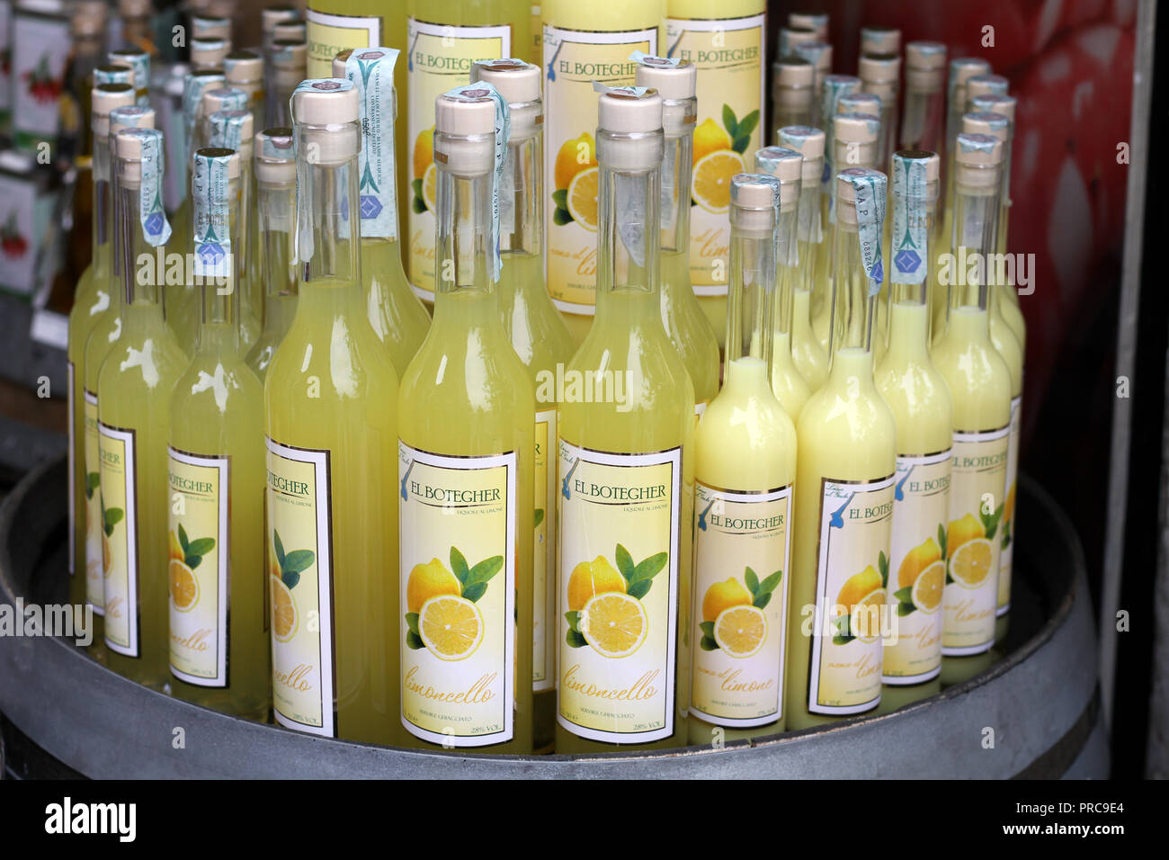 E L Botegher liquore al limone Foto Stock