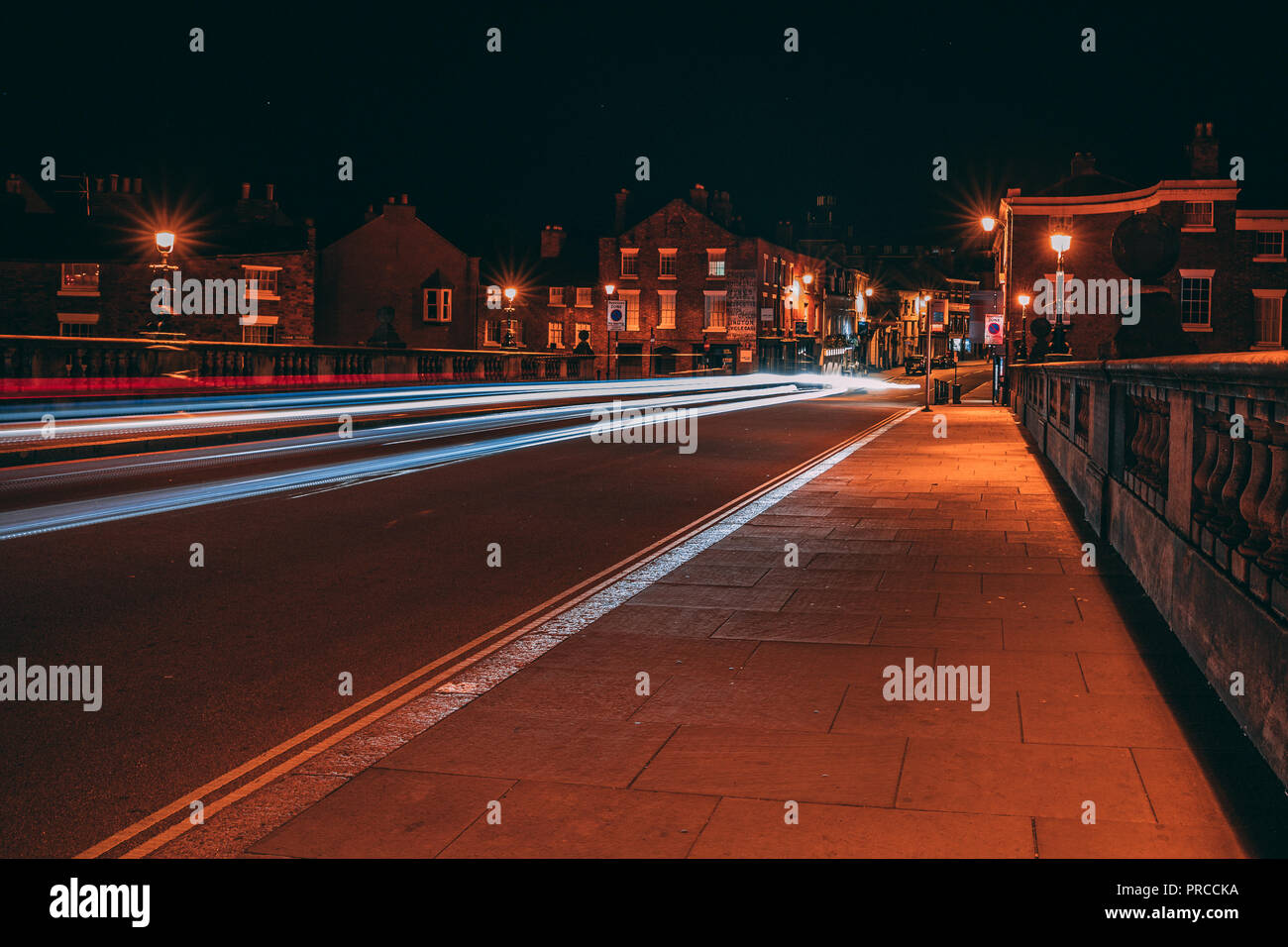 Shrewsbury di notte Foto Stock