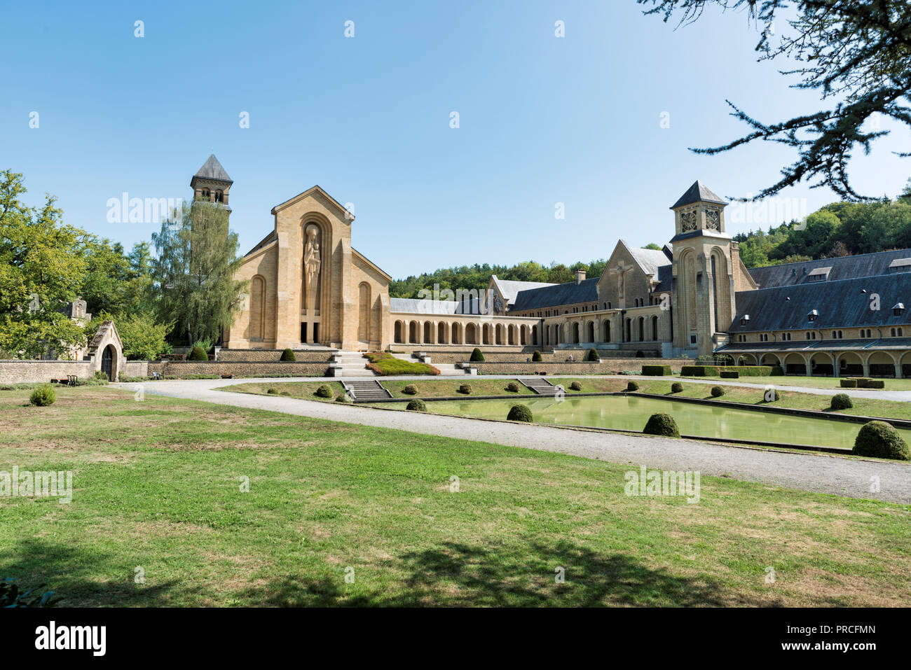 Abbazia di Orval Abbaye Notre Dame d'Orval, monastero cistercense a Villers-DEVANT-Orval, FLORENVILLE, Ardenne belghe, Belgio Foto Stock
