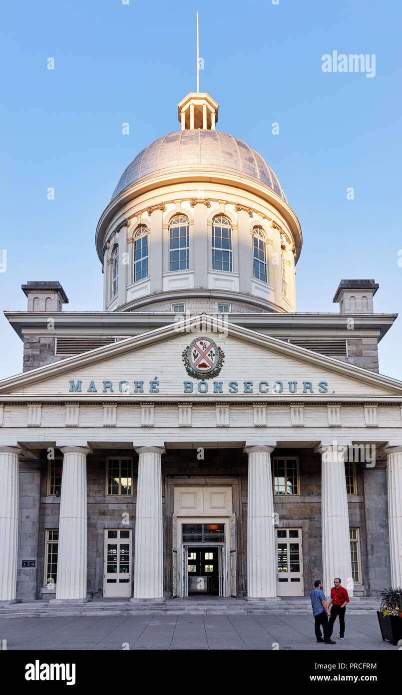 Mercato di Bonsecours Marche Bonsecours nella vecchia Montreal, Quebec, Canada. Foto Stock