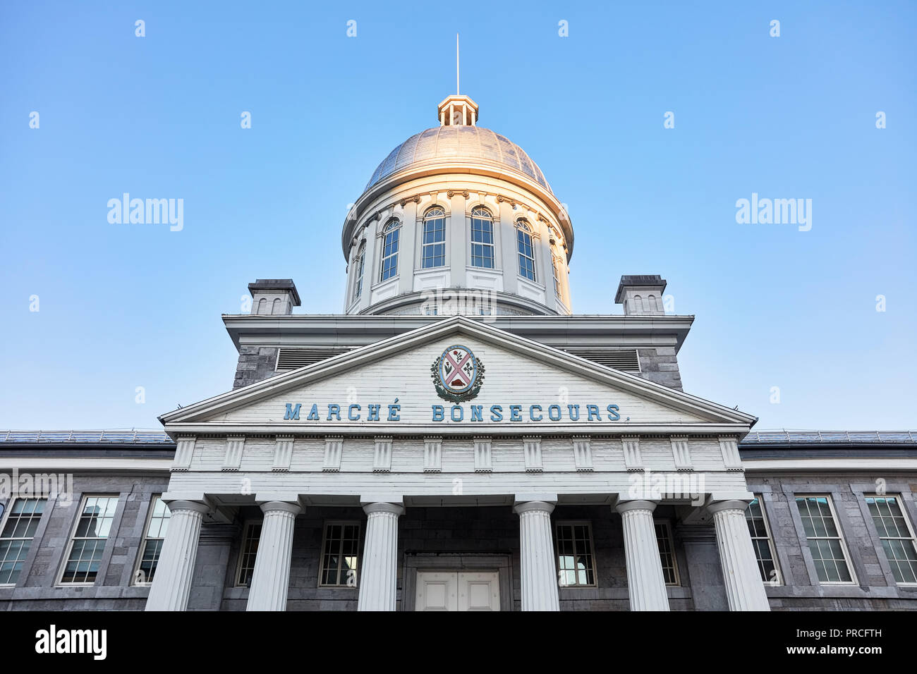 Mercato di Bonsecours Marche Bonsecours nella vecchia Montreal, Quebec, Canada. Foto Stock