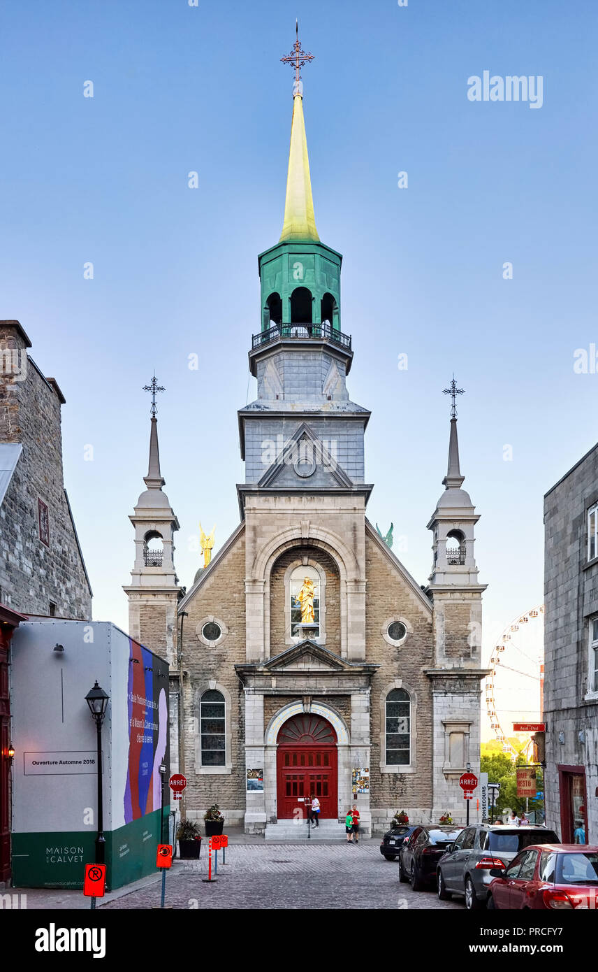La cattedrale di Notre Dame de Bon Secours cappella nella parte vecchia di Montreal, Quebec, Canada. Foto Stock
