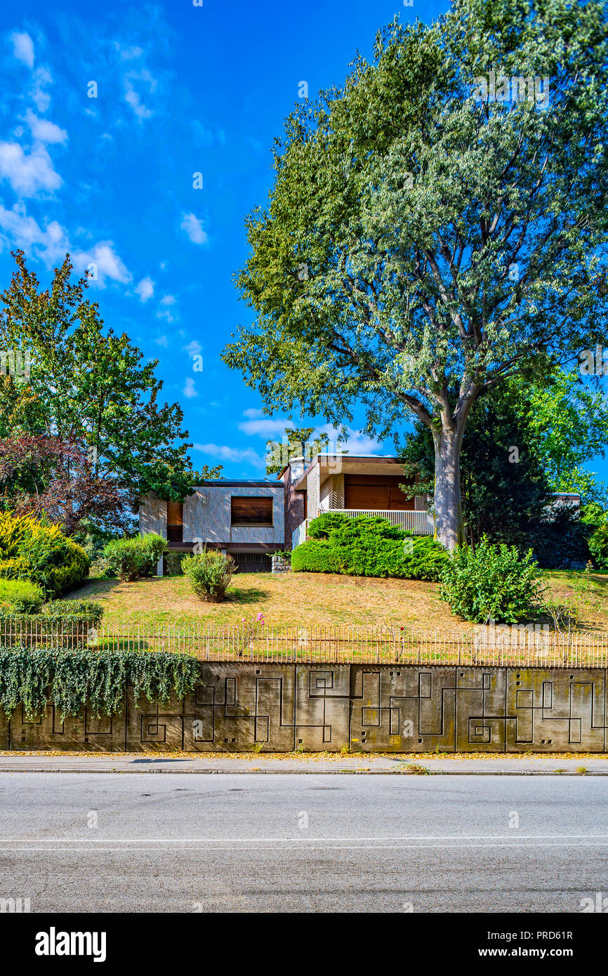 Italia Piemonte Canavese Ivrea museo aperto Olivetti Villa Rossi Foto Stock
