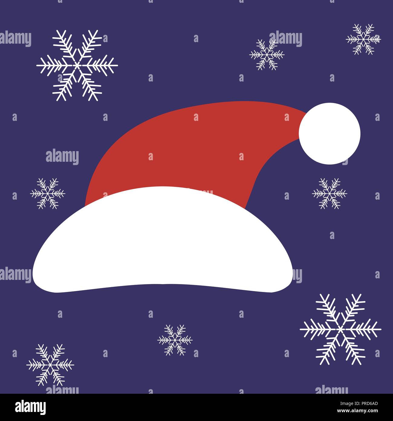 Christmas Santa Claus Hat in vettore Illustrazione Vettoriale