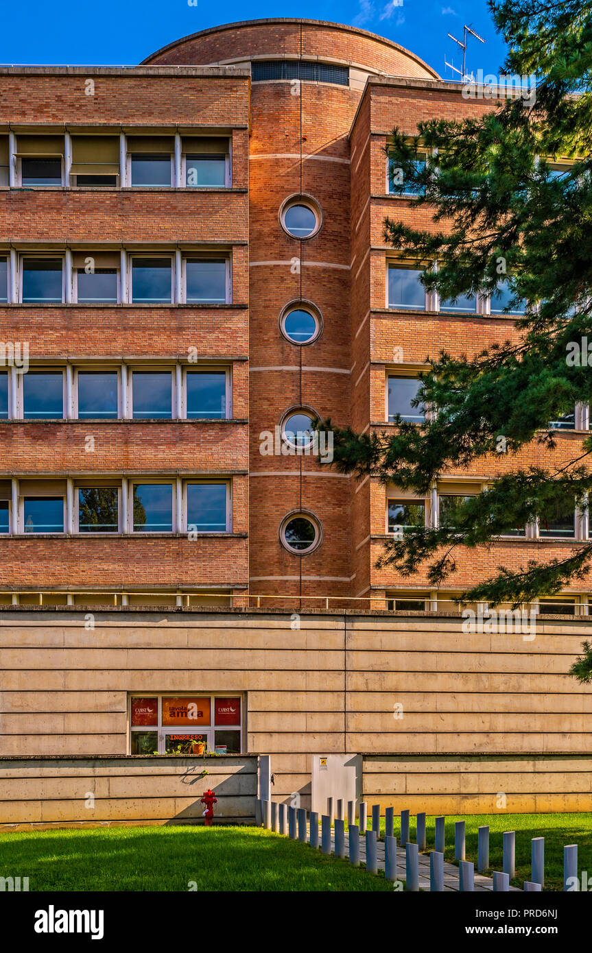 Italia Piemonte Canavese Ivrea museo aperto Olivetti Palazzo Uffici a causa Foto Stock