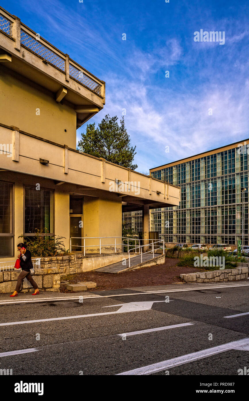 Italia Piemonte Canavese Ivrea museo aperto Officine Olivetti ICO Foto Stock