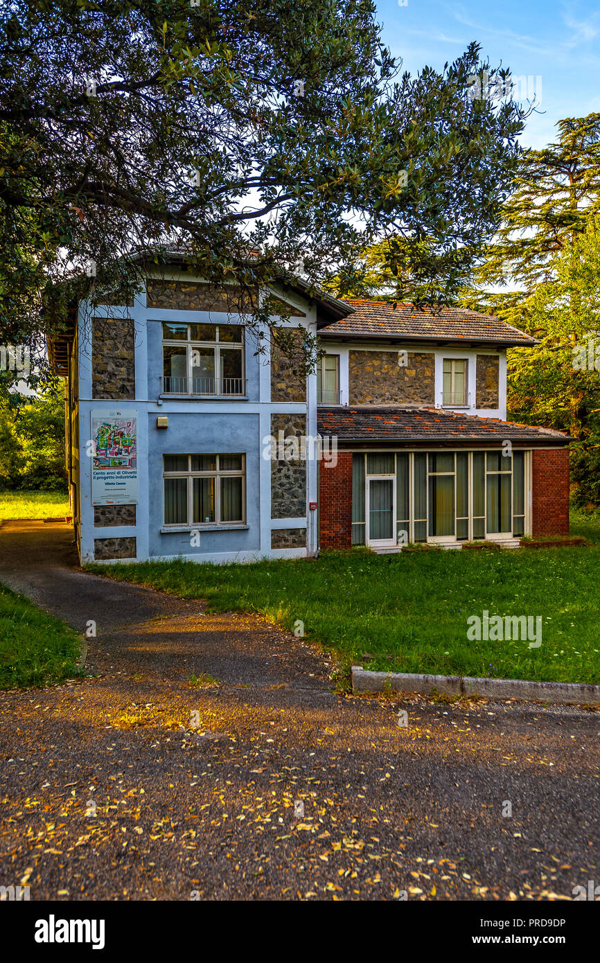 Italia Piemonte Canavese Ivrea museo aperto Olivetti Villetta Casana Foto Stock