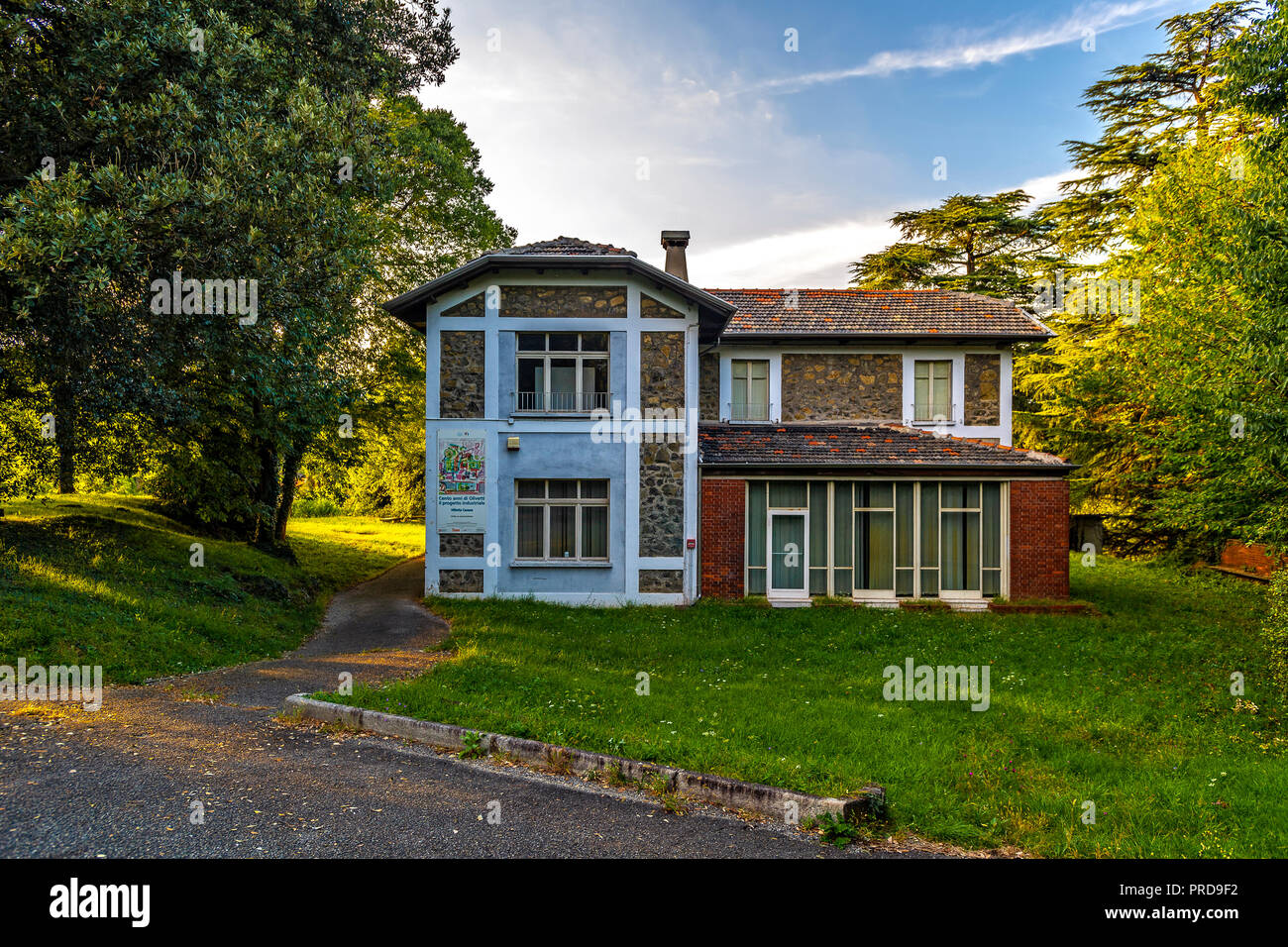 Italia Piemonte Canavese Ivrea museo aperto Olivetti Villetta Casana Foto Stock
