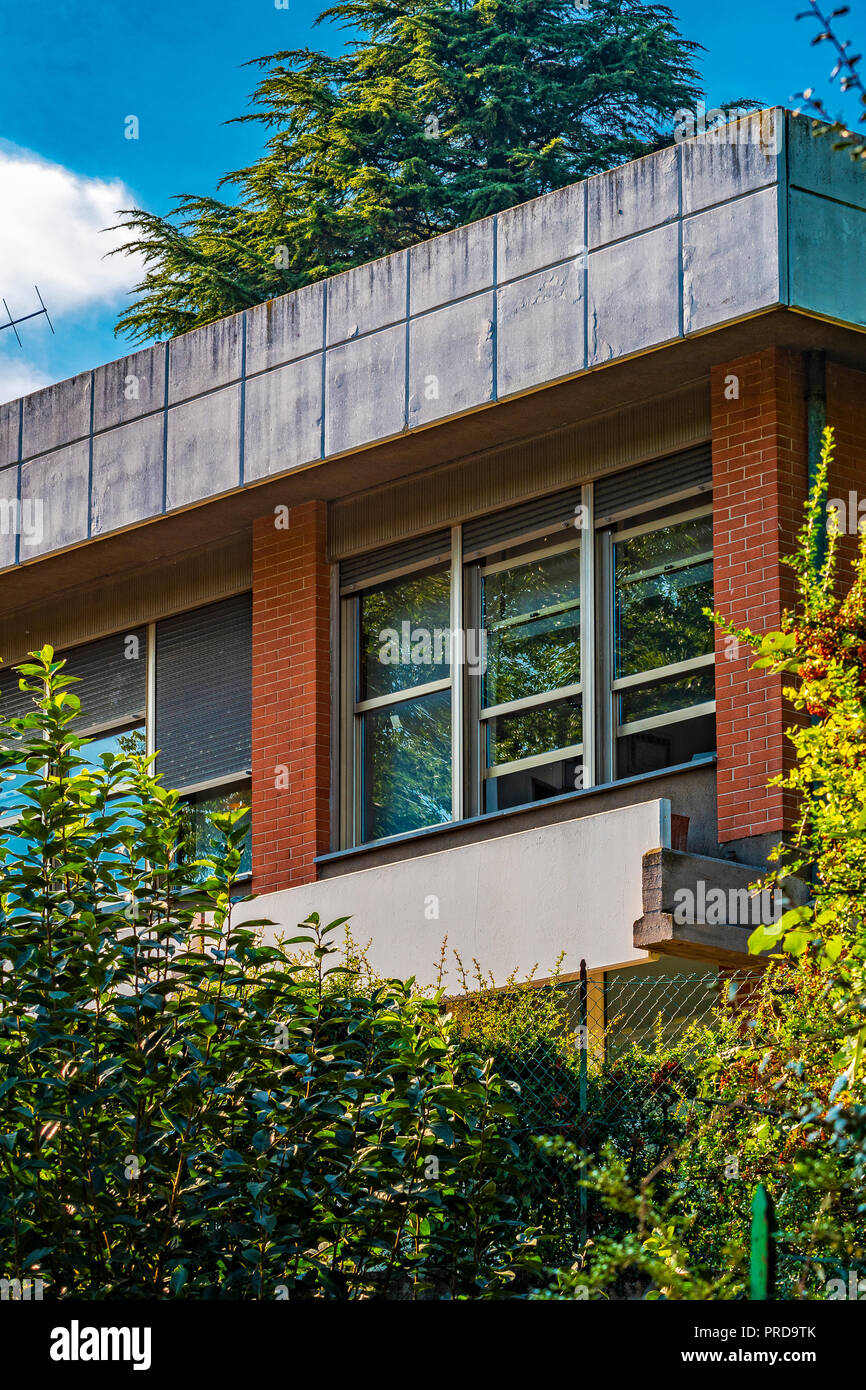 Italia Piemonte Canavese Ivrea museo aperto Olivetti unità residenziali Foto Stock