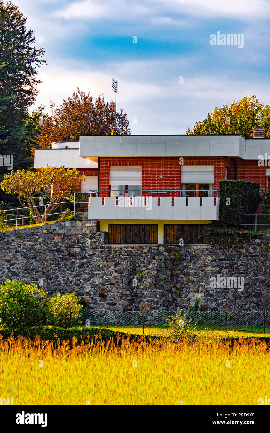 Italia Piemonte Canavese Ivrea museo aperto Olivetti unità residenziali Foto Stock