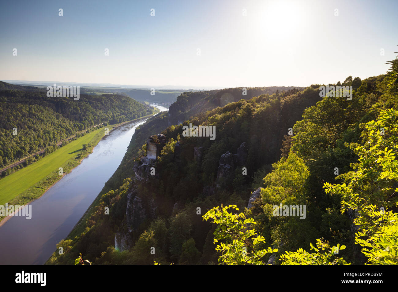 L'Europa, Germania, Sassonia, Svizzera sassone, il Parco Nazionale del fiume Elba Foto Stock