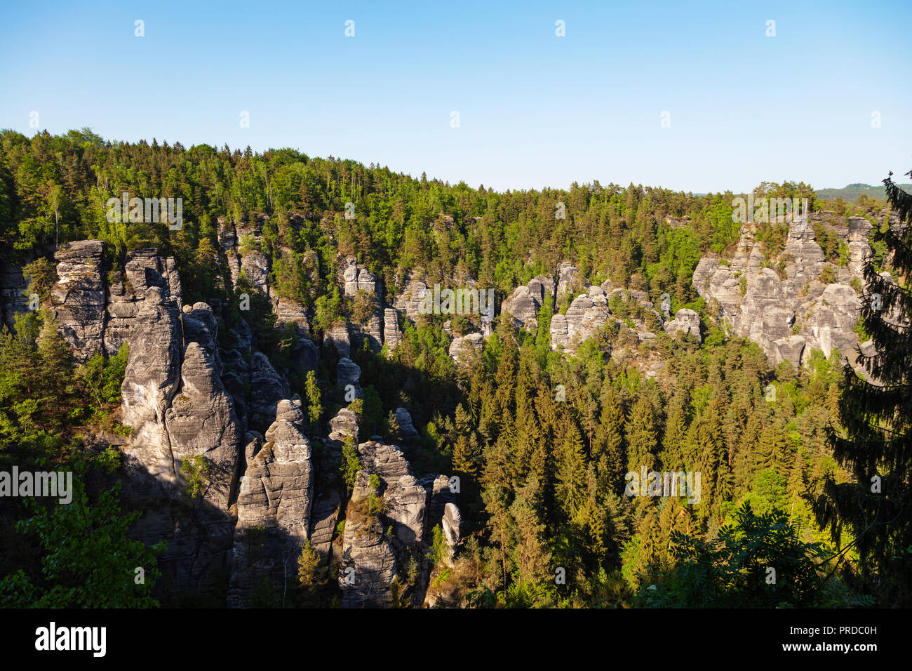 L'Europa, Germania, Sassonia, Svizzera Sassone National Park, Bastei lookout point Foto Stock