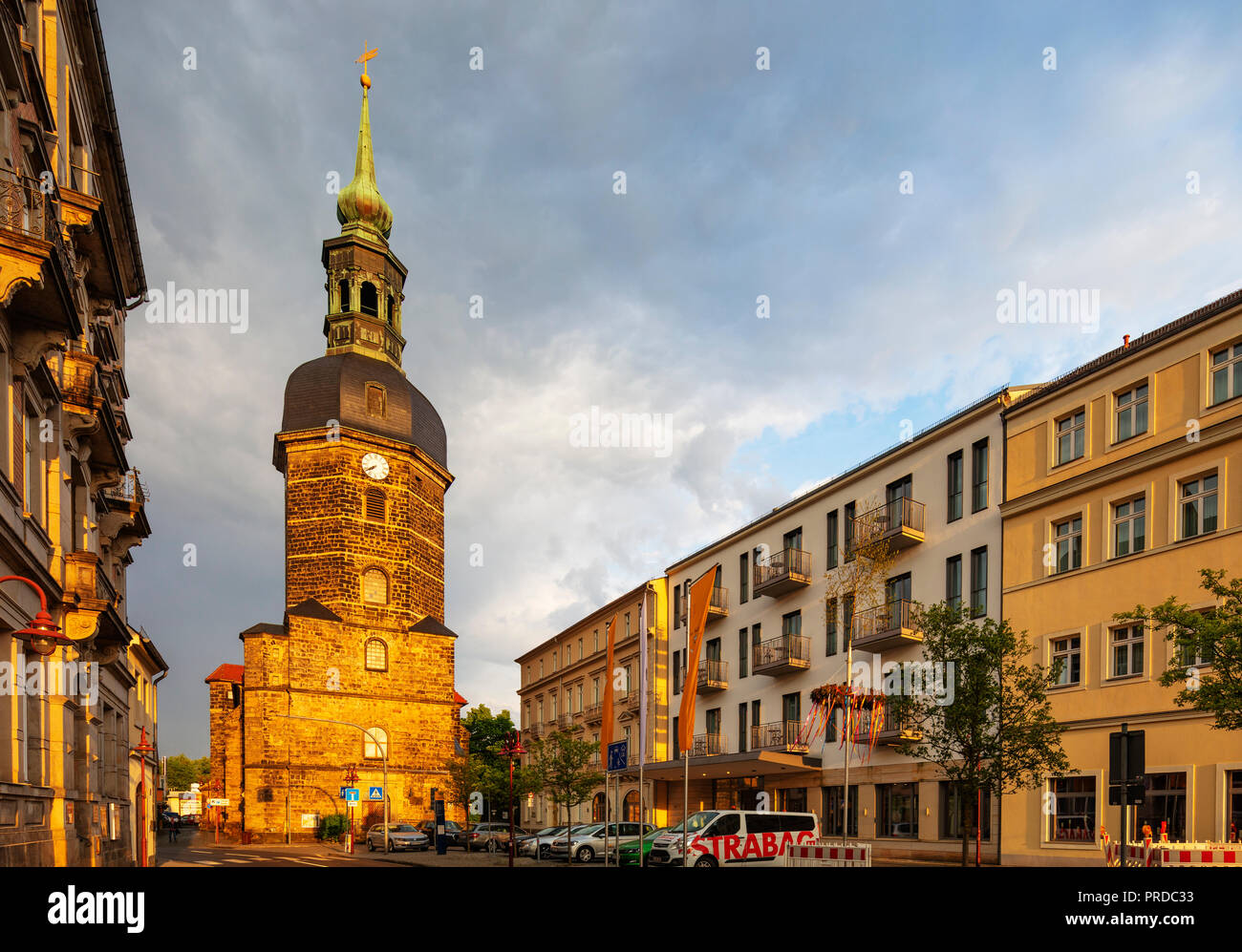 L'Europa, Germania, Sassonia, Bad Schandau città termale, S. Johannis chiesa Foto Stock