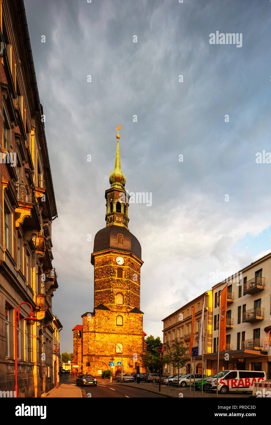L'Europa, Germania, Sassonia, Bad Schandau città termale, S. Johannis chiesa Foto Stock