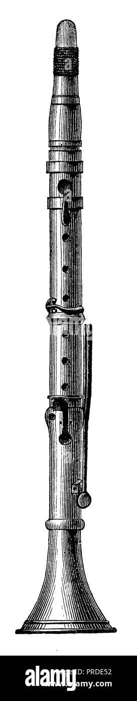 Clarinetto a partire dalla prima metà del XIX secolo, anonym 1890 Foto Stock