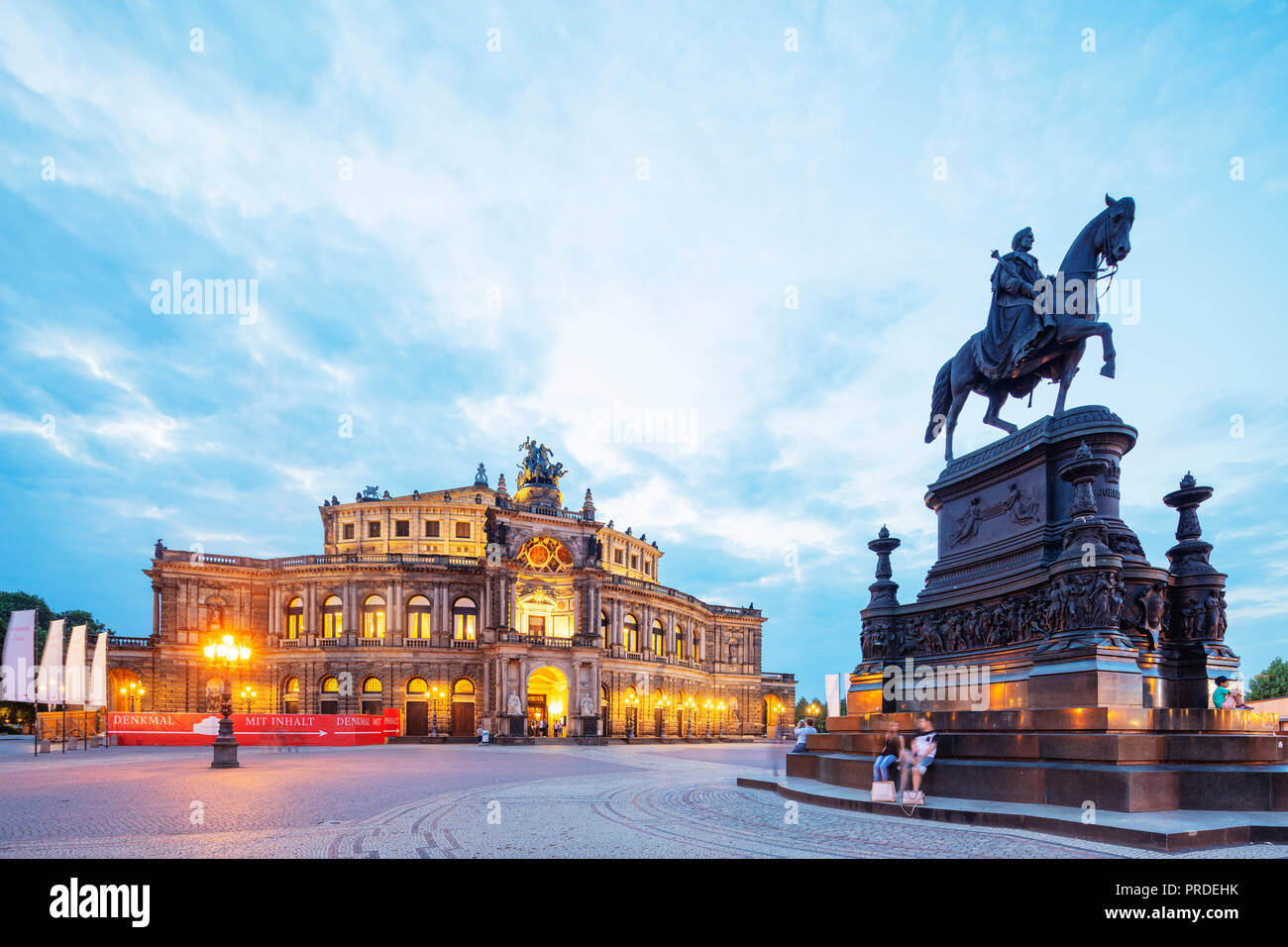 L'Europa, Germania, Sassonia, Dresda, Opera House (Semperoper di Dresda) Foto Stock