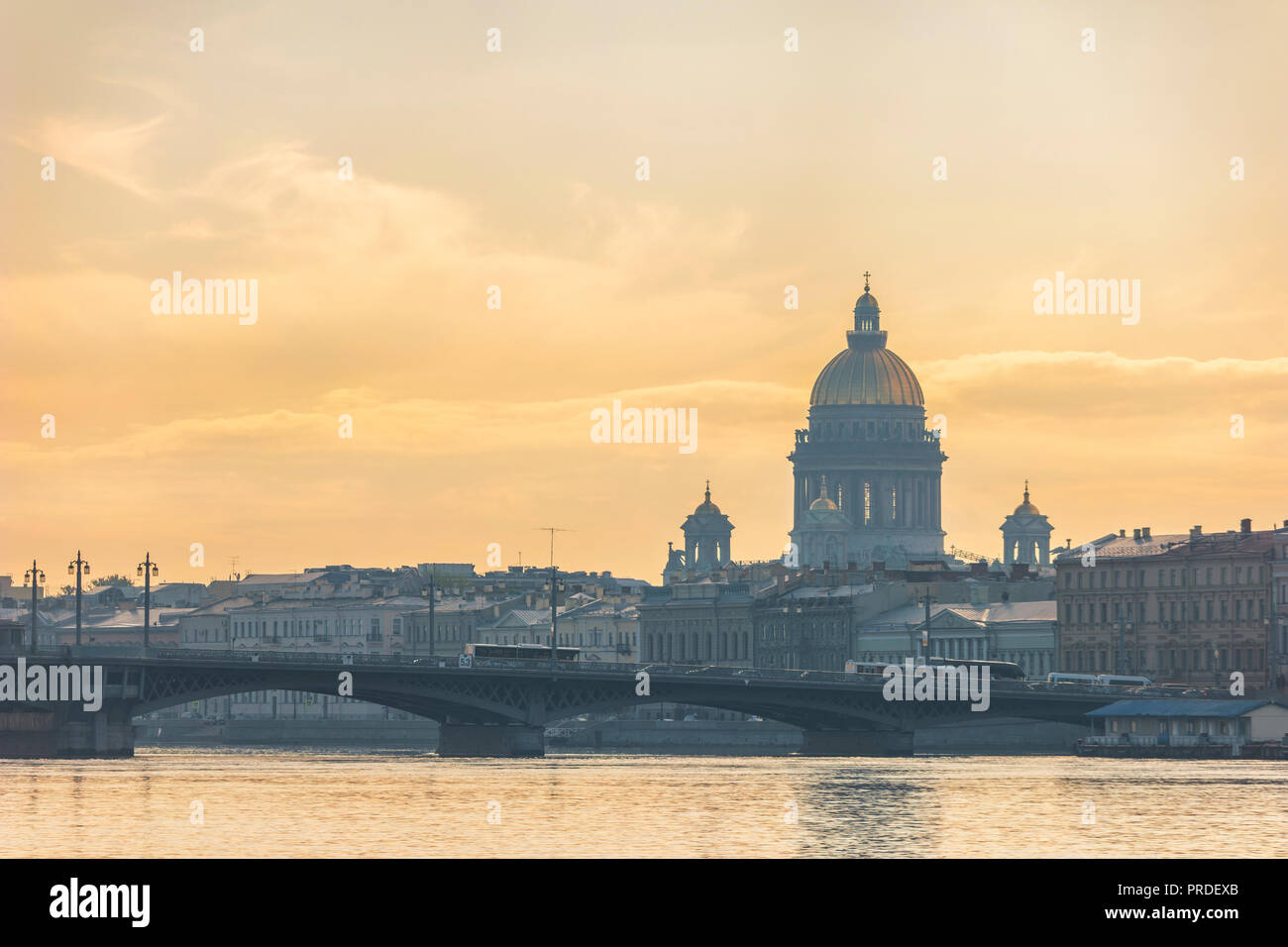 San Pietroburgo Russia, dello skyline della città di San Isacco cattedrale Foto Stock