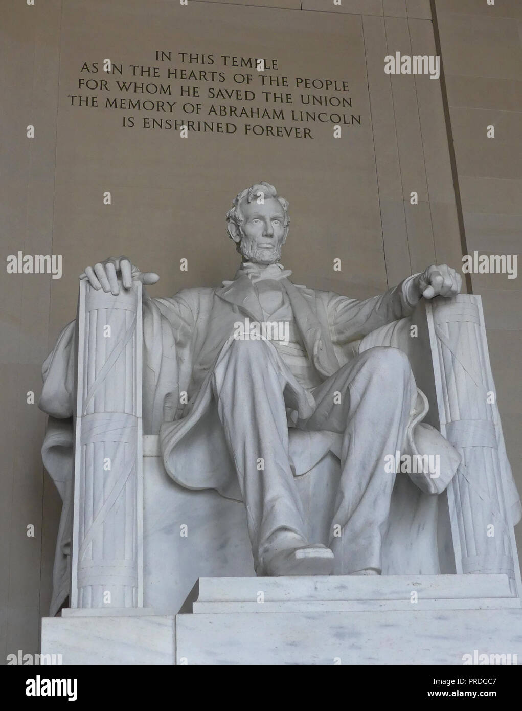 Il Lincoln Memorial presso il west end del National Mall di Washington, D.C. Statua di Lincoln progettato da Daniel francese in 1920. Foto: Tony Gale Foto Stock