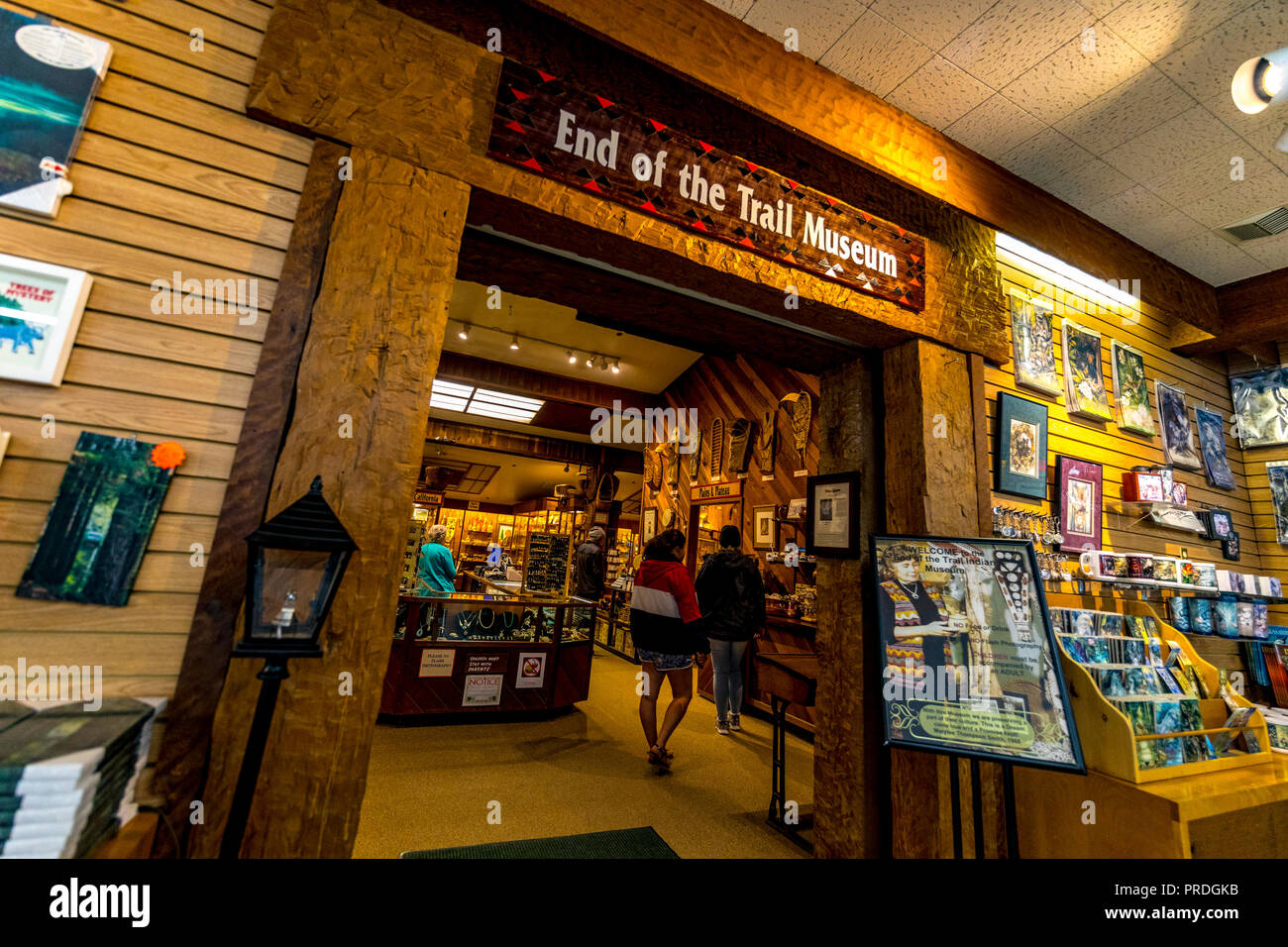 Paul Bunyan e gli alberi di mistero nei pressi di Klamath California USA Foto Stock