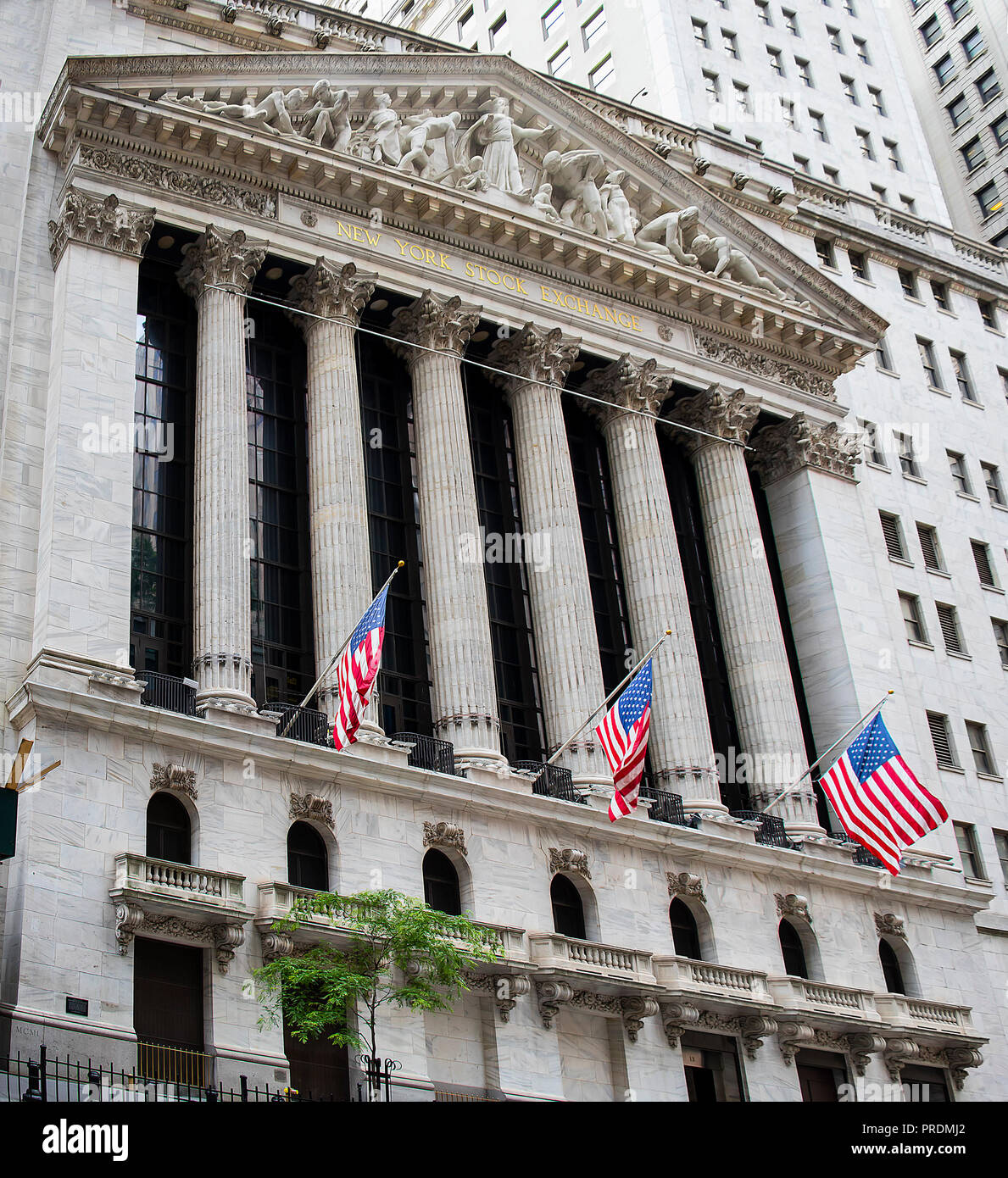 Il New York Stock Exchange. È la più grande borsa nel mondo per  capitalizzazione di mercato e più potenti di global istituto finanziario  Foto stock - Alamy