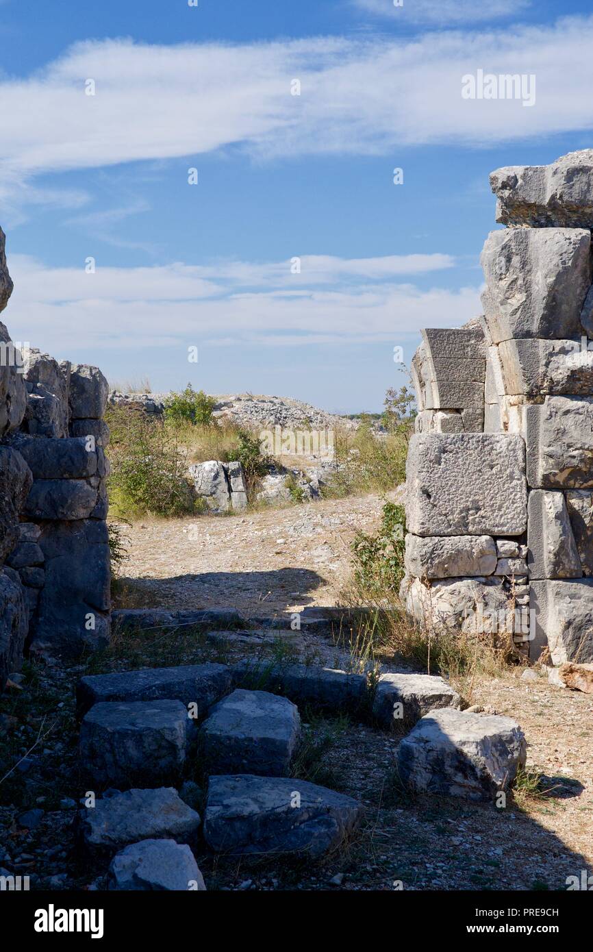 Daorson, resti di Acropoli di antica città illiriche nel sud della Bosnia ed Erzegovina Foto Stock