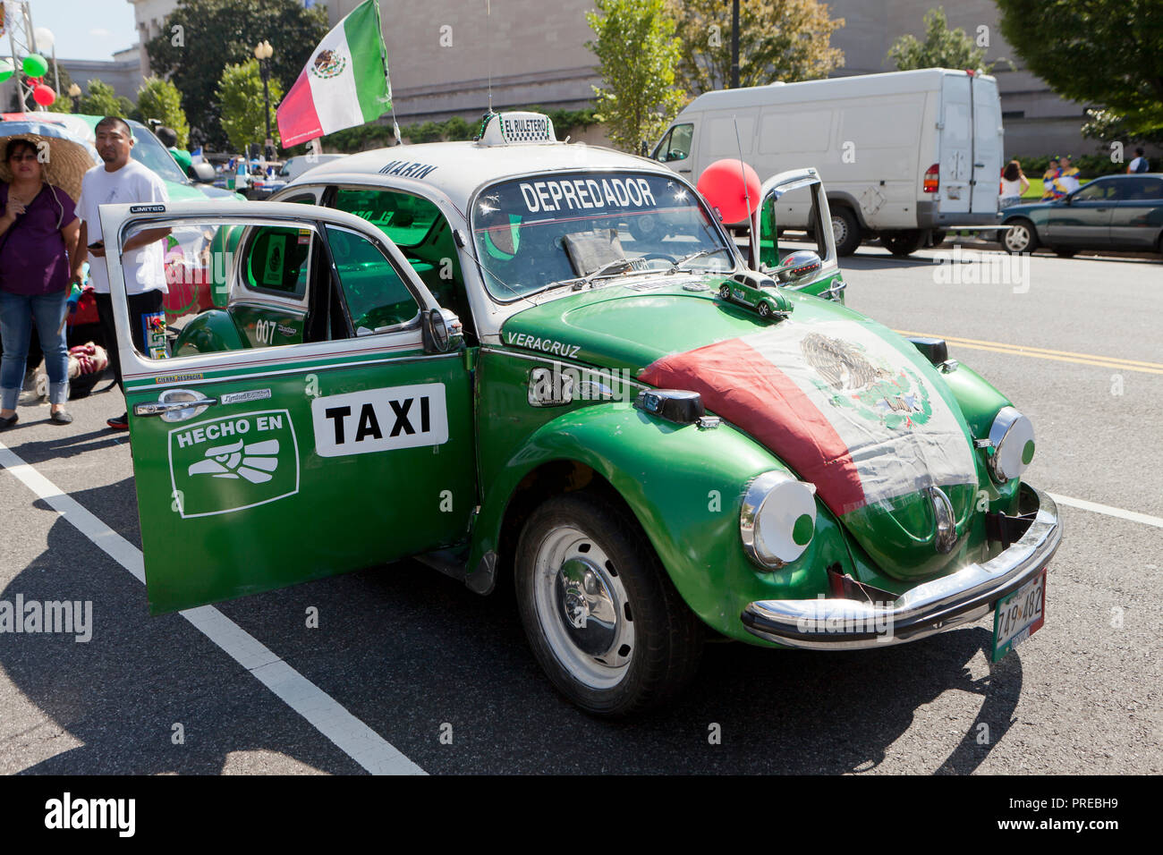 Vintage anni settanta Volkswagen maggiolino taxi (VW bug taxi) - USA Foto Stock