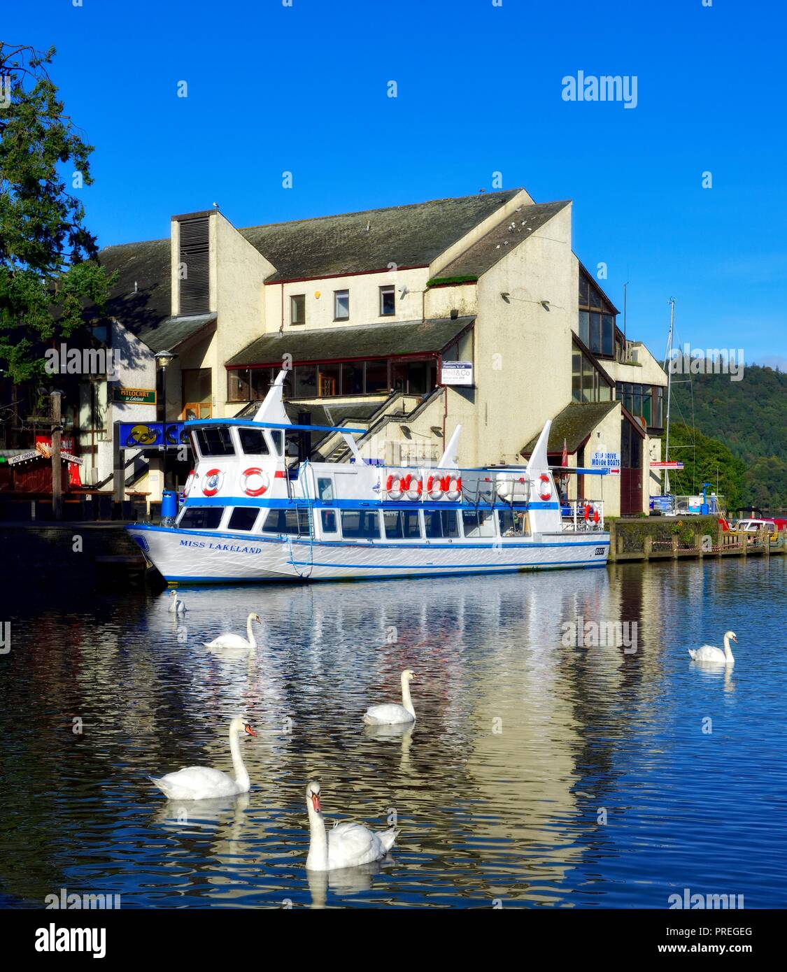 Miss Lakeland, Windermere crociere sul lago, Bowness on Windermere,Cumbria,l'Inghilterra,UK Foto Stock