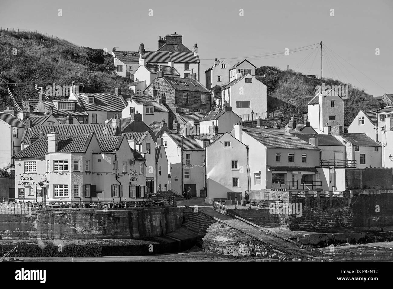 Il villaggio storico di Staithies, North Yorkshire coast , North East England, Regno Unito Foto Stock