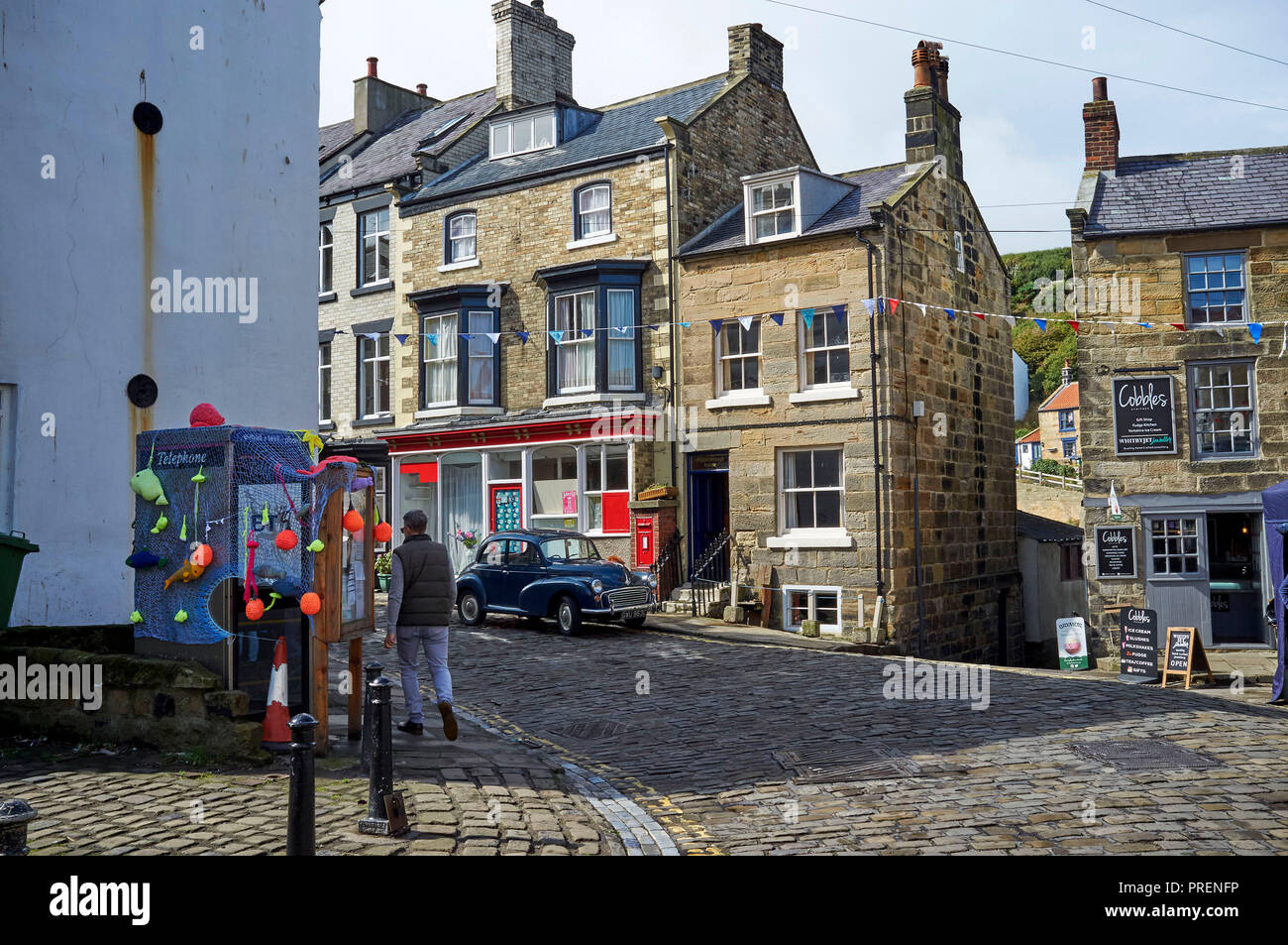 Il villaggio storico di Staithies, North Yorkshire coast , North East England, Regno Unito Foto Stock