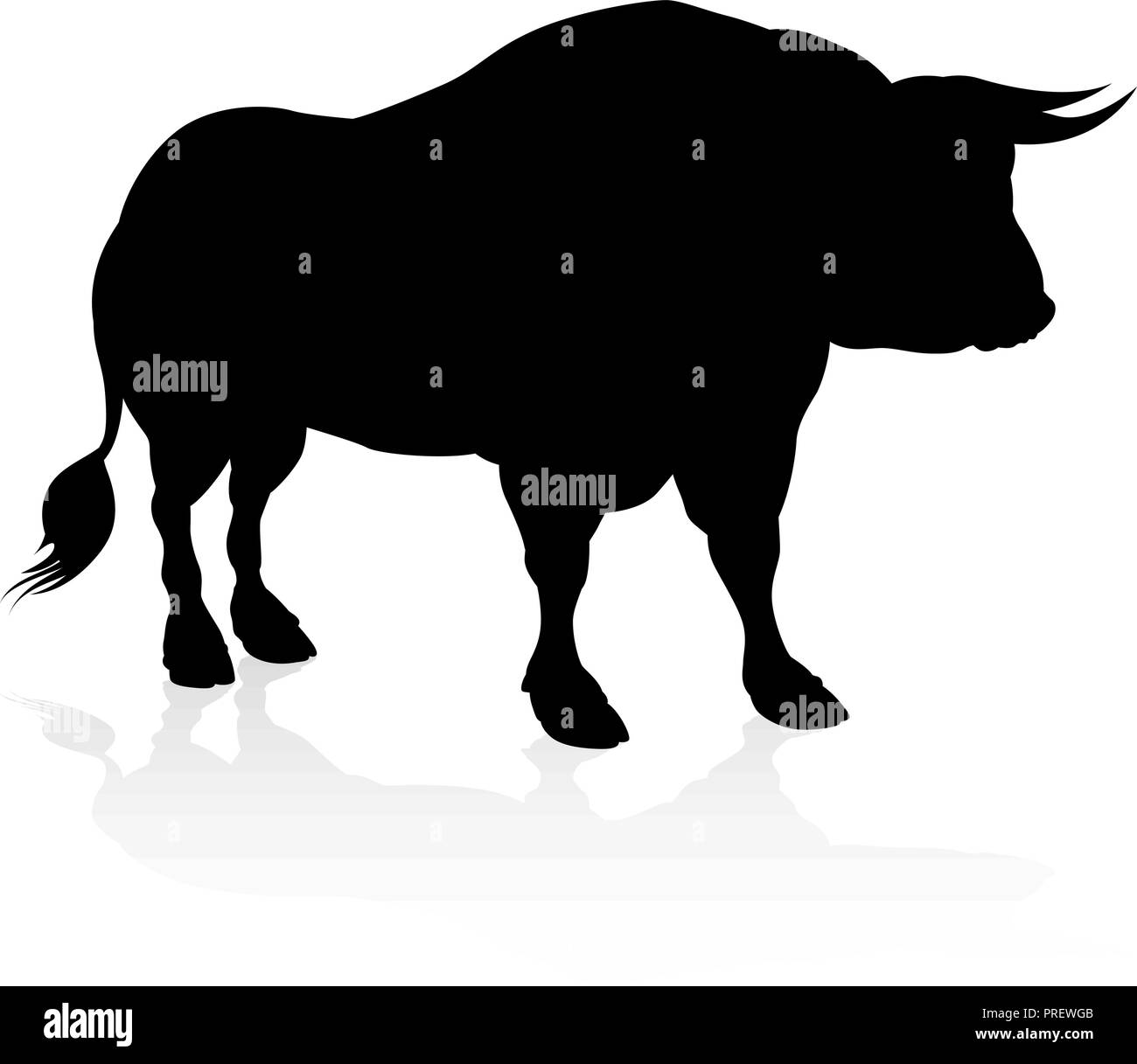 Sagoma di Bull Illustrazione Vettoriale