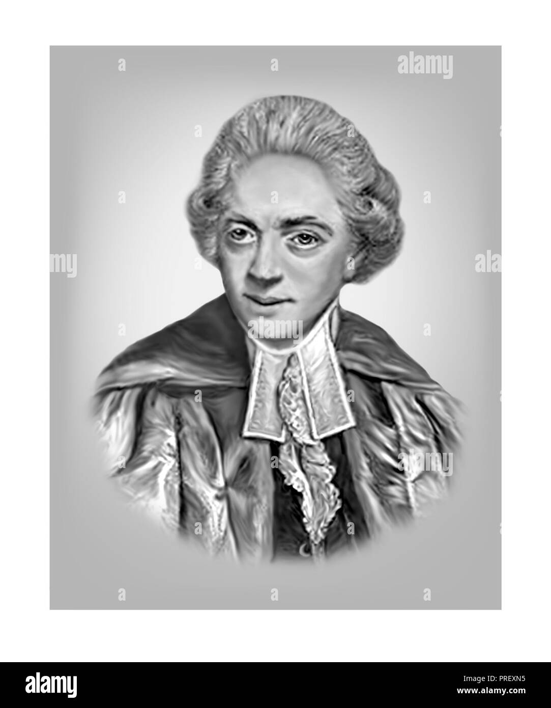 Charles Burney 1726 - 1814 musica inglese compositore Historian Foto Stock