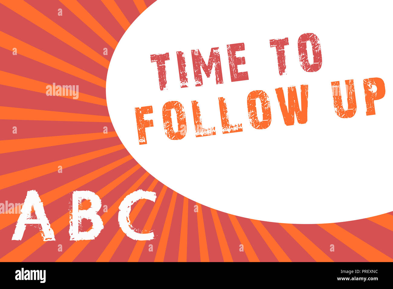 Segno di testo che mostra il tempo di Follow Up. Foto concettuale inchiesta del precedente compito o informazioni continuazione. Foto Stock