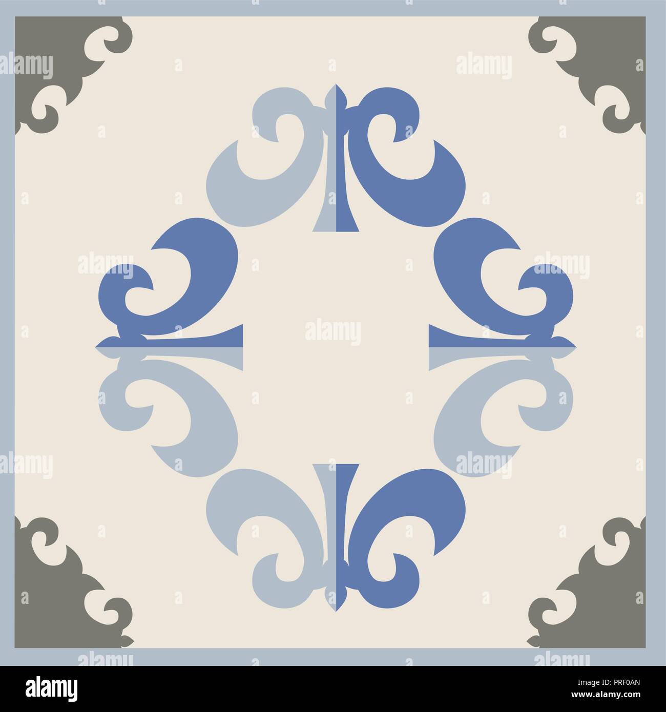 Mattonelle ornamentali pattern. Illustrazione Vettoriale. Illustrazione Vettoriale