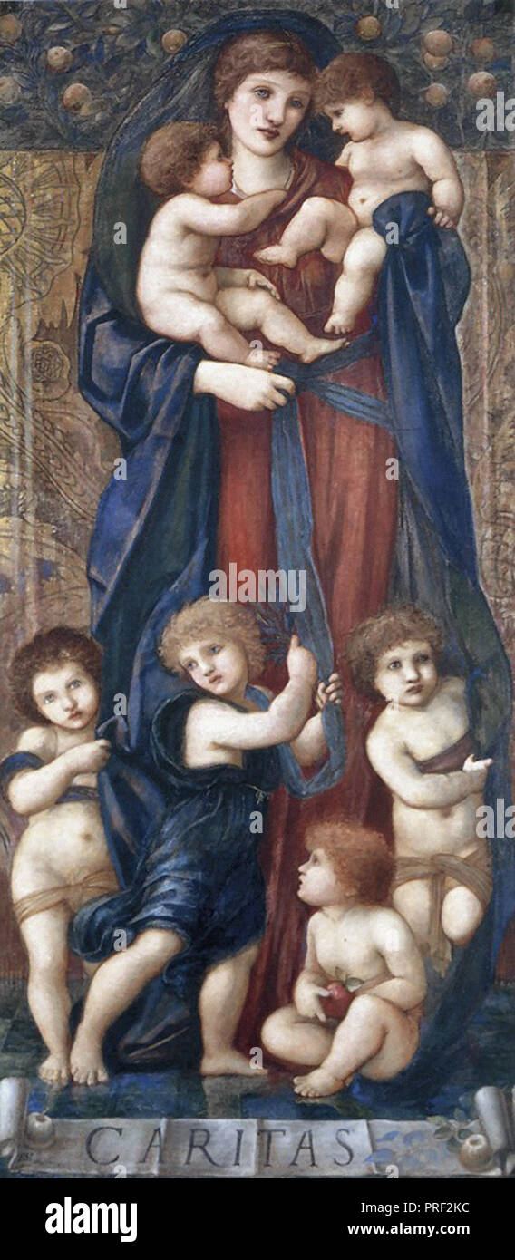 Burne-Jones Edward Coley - Caritas Foto Stock