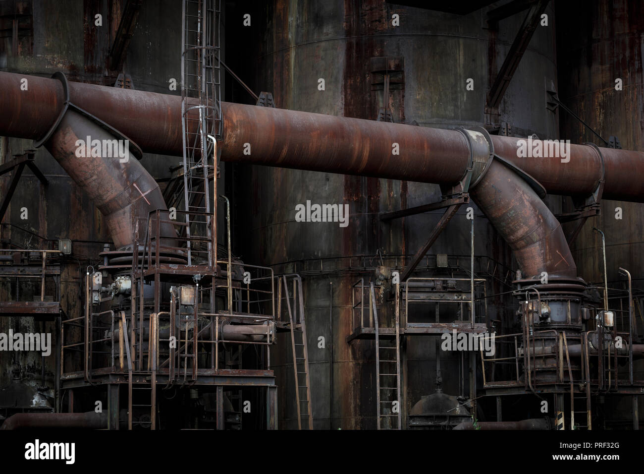 Ostrava, Repubblica Ceca - 21 agosto 2018: altoforno in Vitkovice inferiore, un sito nazionale del patrimonio industriale costituito da una collezione unica Foto Stock