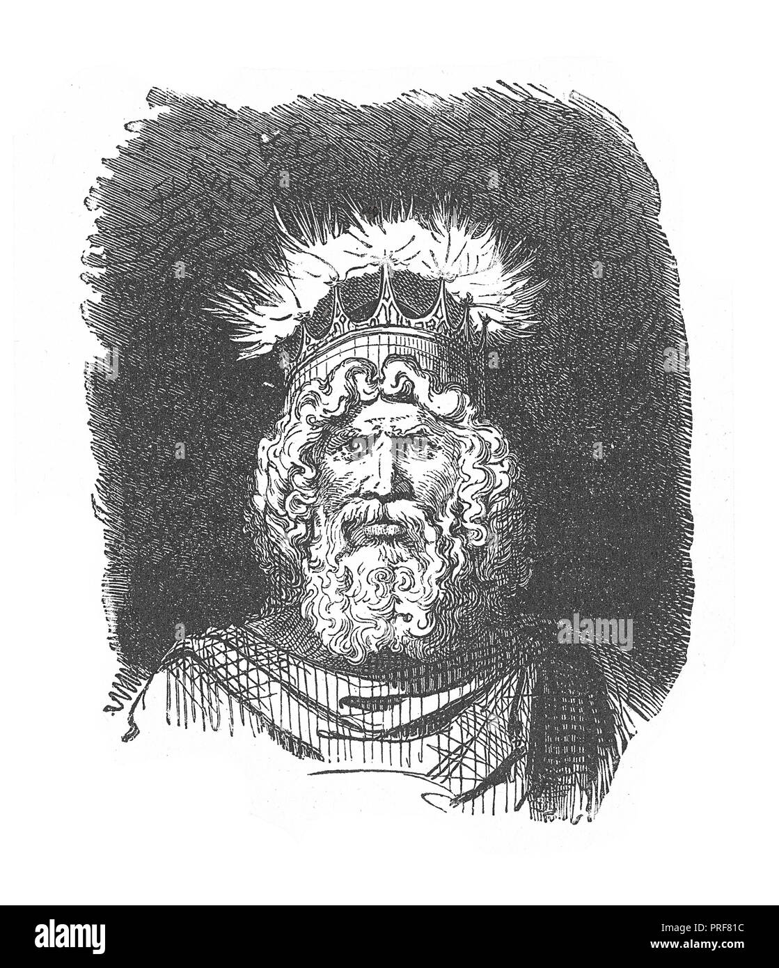 Opere d'arte originali di Thor, un dio nordico associato a tuoni, fulmini, tempeste, querce, forza, protezione dell'umanità, e anche halling, mitologie tedesche, scandinave, danesi e norsk. Foto Stock