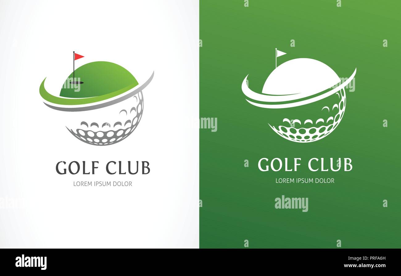 Golf club le icone, simboli, elementi e logo collection Illustrazione Vettoriale