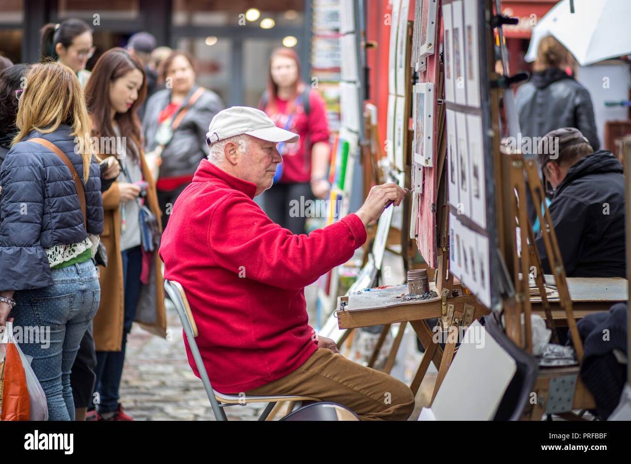 Pittore di Montmartre, Parigi Foto Stock
