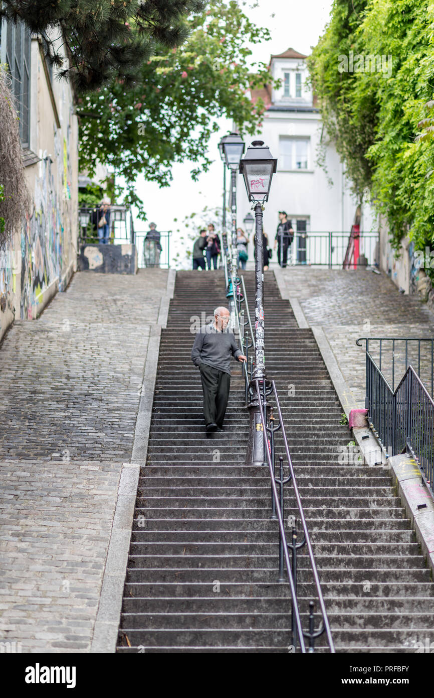 Quartiere Montmartre di Parigi, Francia Foto Stock