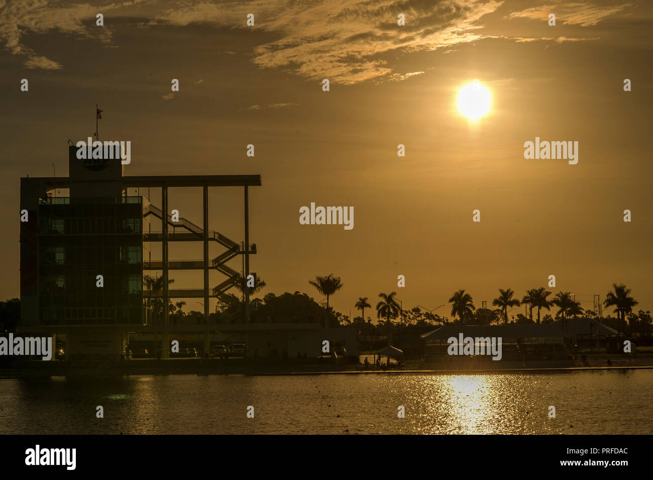 Sarasota, Florida, Stati Uniti d'America 27 Settembre 2018.Viste, Torre di finitura, FISA, Masters World Championships di canottaggio, Nathan Bendersen Park. Sarasota-Bradento Foto Stock