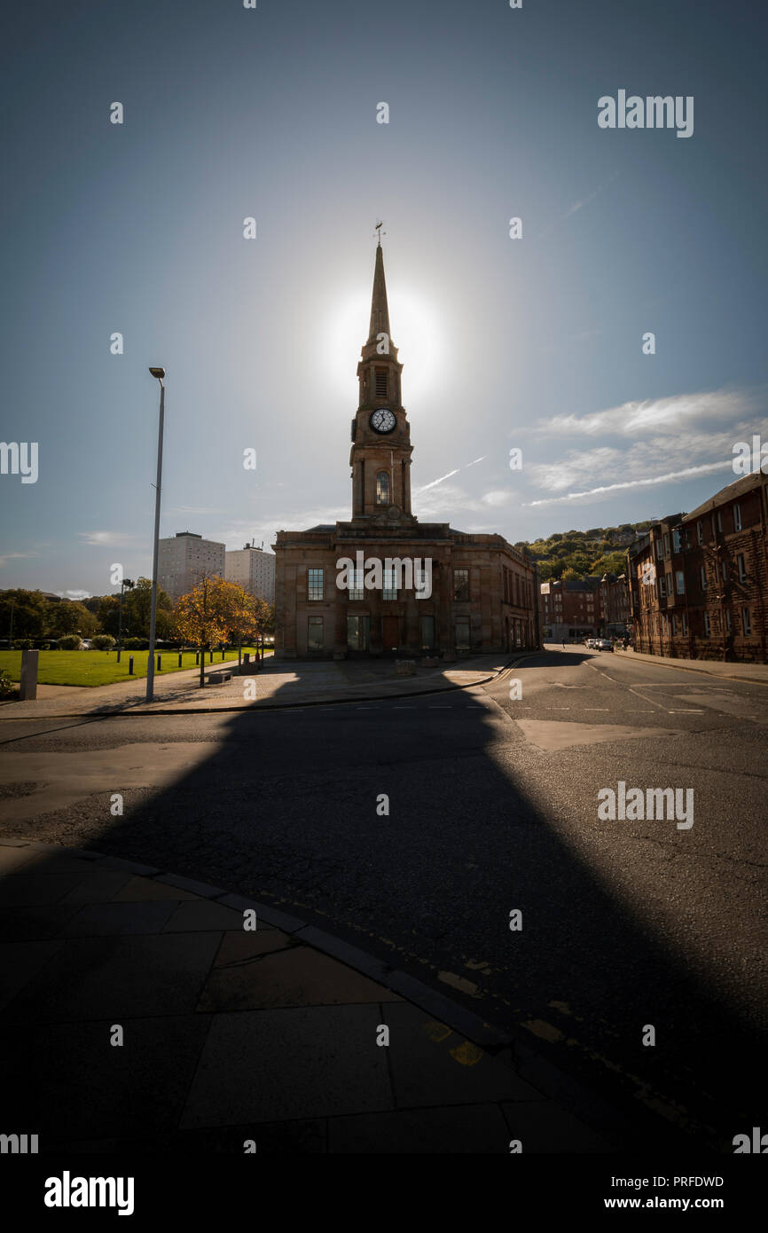 Port Glasgow Scozia Palazzi & Fiume Clyde Coast Line Foto Stock