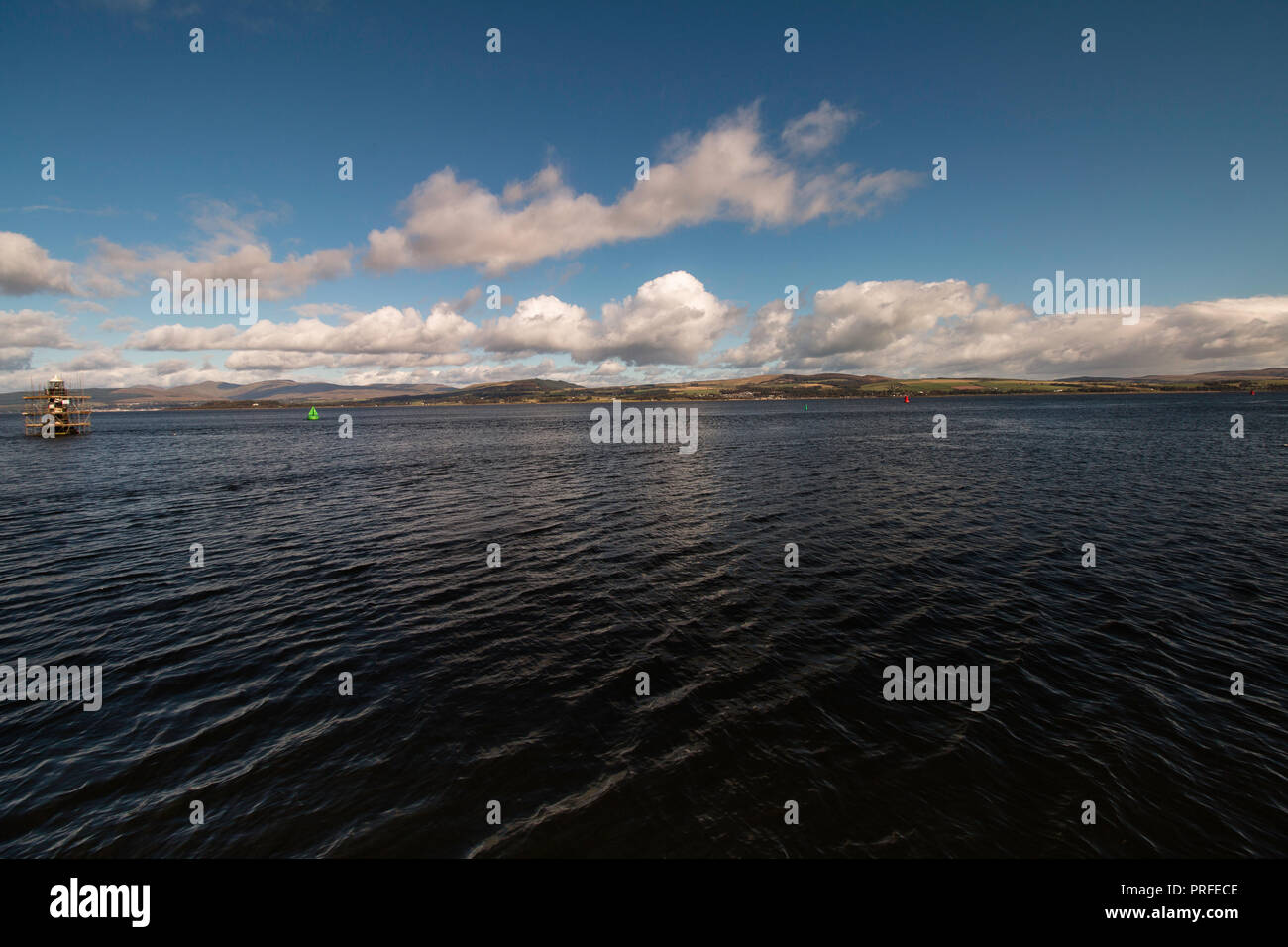 Port Glasgow Scozia Palazzi & Fiume Clyde Coast Line Foto Stock