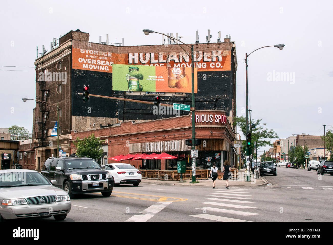 Furious cucchiaio ristorante, Nord Milwaukee Avenue, Logan Square, Chicago, Illinois, Stati Uniti d'America Foto Stock