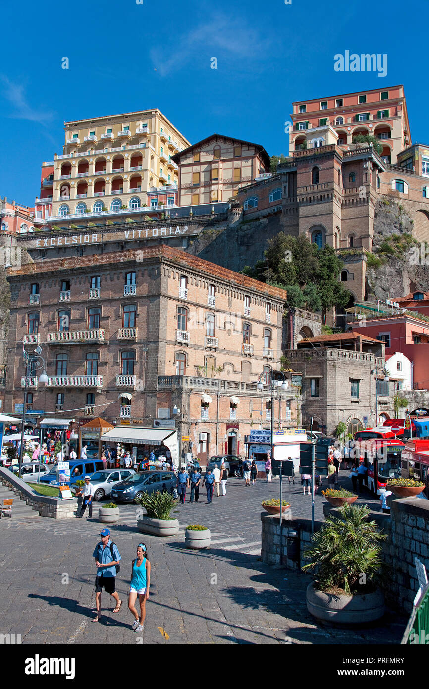 Hotel Excelsior Vittoria a Marina Grande, Sorrento e Penisola Sorrentina e il golfo di Napoli, campania, Italy Foto Stock