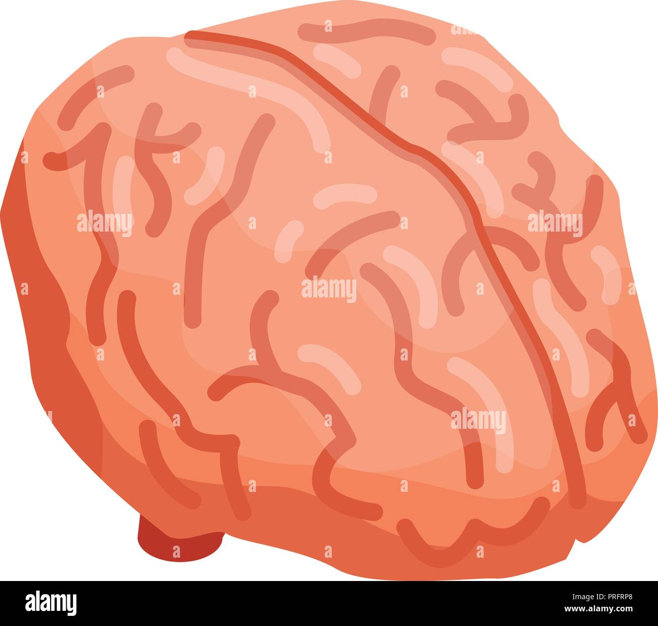 Cervello umano icona, stile isometrico Illustrazione Vettoriale